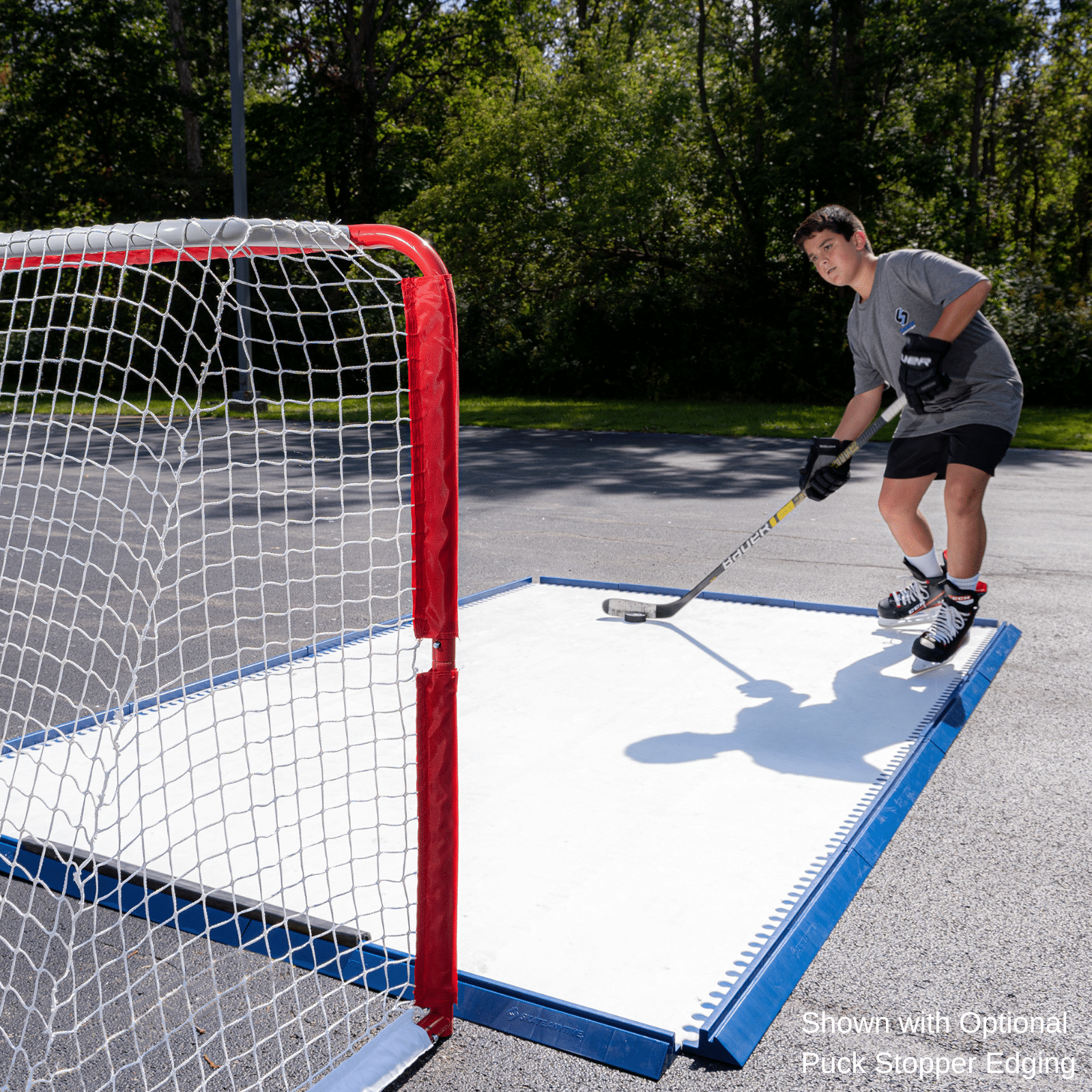 Synthetic Ice Deluxe Starter Kit (Size: 6'x10') Synthetic Ice designed to step up your game. Our 6'x10' Deluxe Starter Kit features Synthetic Ice battle tested for hockey. Expand your skills on a larger surface designed for more dynamic practice sessions.